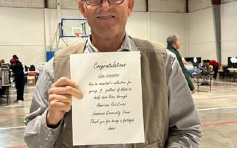 Zane Lancaster attained the fourgallon donation milestone. COURTESY PHOTO