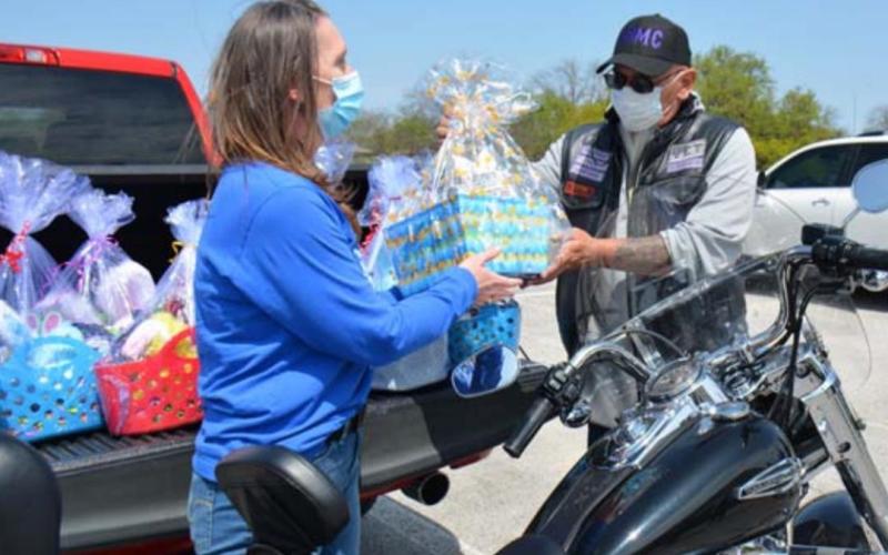 Easter basket gifts are delivered