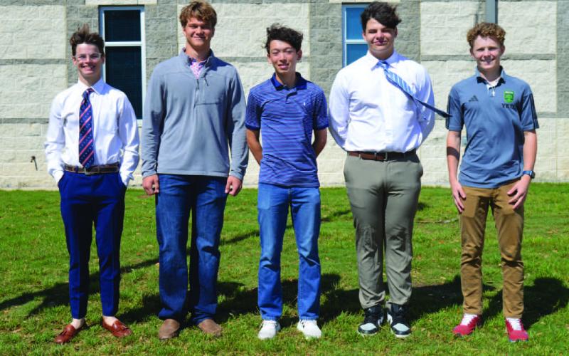 Lampasas High School students selected to participate in the American Legion 2024 Boys State session are, from left to right, Connor Kozma, Haegan Oncken, Kent Ashley, Bodhi Westra and Solomon Storm. ERICK MITCHELL | DISPATCH DISPATCH