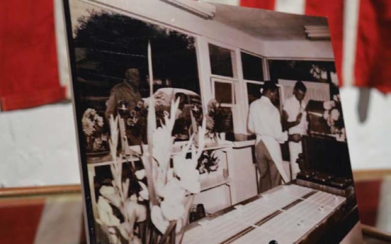 A photo inside the museum shows operations inside The Dairy Cue in days gone by. The popular Lampasas fast-food spot will celebrate its 75th anniversary this September. Erick Mitchell | dispatch record