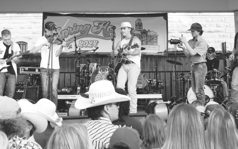 Spring Ho street dances are a signature festival event and draw thousands to the courthouse bandstand. Treaty Oak Revival headlined the Sturday night concert, with performances also by Triston Marez and Haydn Wiginton. GABRIELA SANGACHE | Dispatch Record