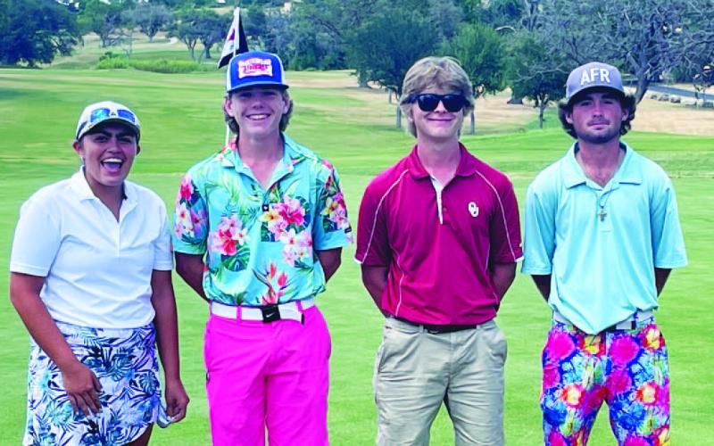 Arianna Gonzalez, left, James Clarkston, Nick Haas and Peyton Spore all competed at the Tour Championship last month. COURTESY PHOTO
