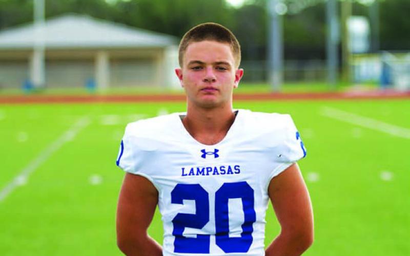 Name: Brayden Crook Class: Junior Sport: Football and Powerlifting Favorite Teacher or Coach: Coach Brister Favorite Place in Lampasas: Whataburger One Person You Look Up To: My father Main Goal This Season: Make a deep playoff run