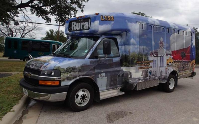 This is one of three buses dedicated by The HOP to serve Lampasas County residents. THE HILL COUNTRY TRANSIT DISTRICT | COURTESY PHOTO
