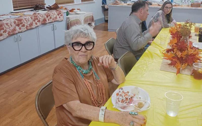 Janie Potts, a past president of the Garden Club, joined in the time of fellowship. courtesy photo