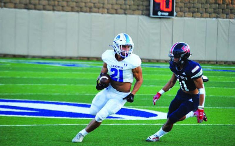 Ethan Moreno has led the team in receiving yards in the first half of the season. HUNTER KING | DISPATCH RECORD