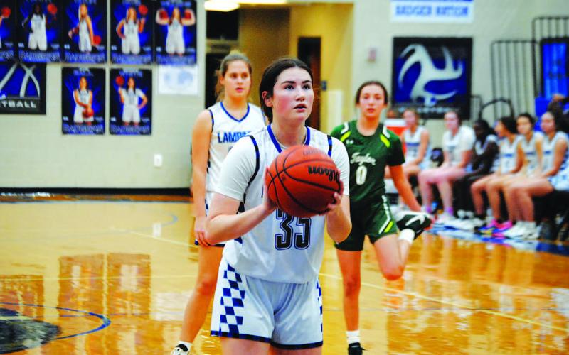 Brooke White led the Lady Badgers in scoring again on Tuesday with 21 points. HUNTER KING | DISPATCH RECORD