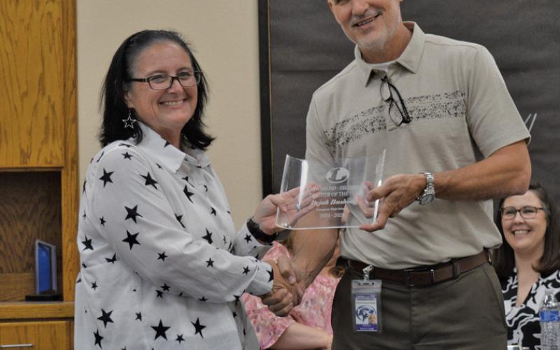 Dejah Bushong was one of two Lampasas High School teachers honored as the campus’ teacher of the year. Also, Bushong was named the district’s secondary teacher of the year and, like Vann, will represent LISD at the regional recognition. ERICK MITCHELL | DISPATCH RECORD