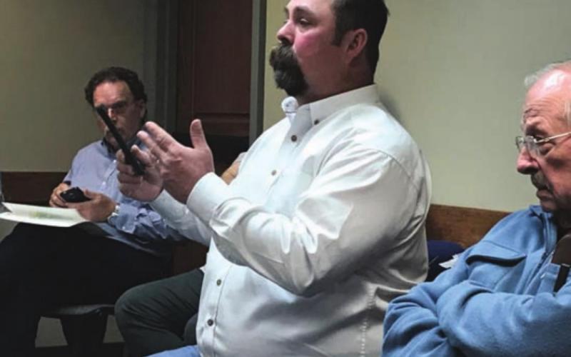 Justice of the Peace Pct. 2 and 3 Camron Brister was one of the participants in Monday’s discussion on whether to revise map boundaries. MONIQUE BRAND | DISPATCH RECORD