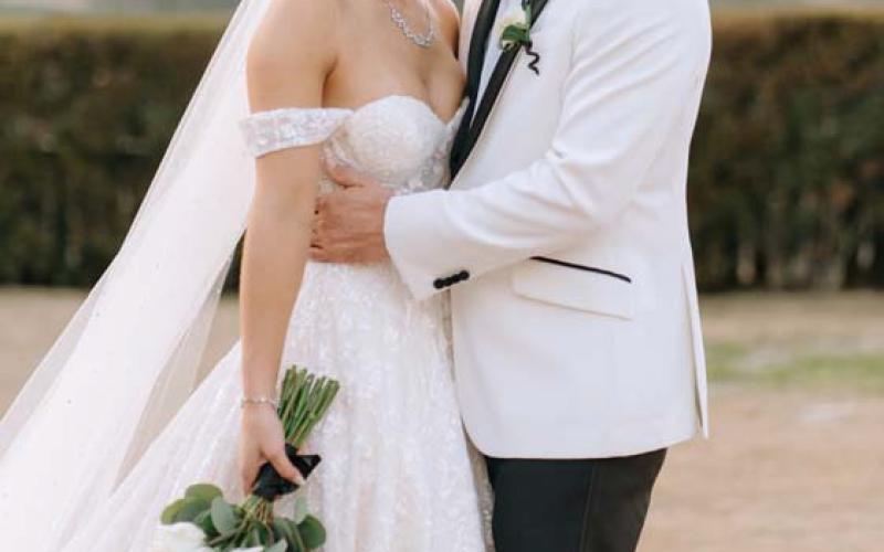 Mr. and Mrs. Drakkar Canales are now at home outside Kempner after their wedding in San Antonio at La Cantera Resort and Spa. courtesy photo