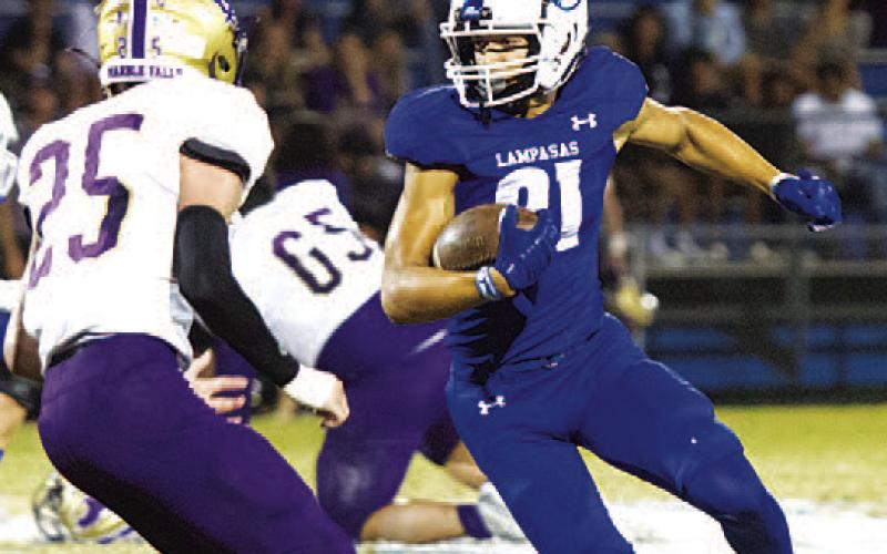 HUNTER KING | DISPATCH RECORD Ty Johnson scored two receiving touchdowns for the Badgers last Friday.