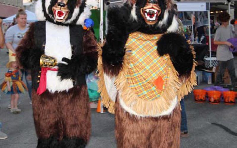 FILE PHOTO The Badger mascots were among those participating in Squared Silly activities last year.