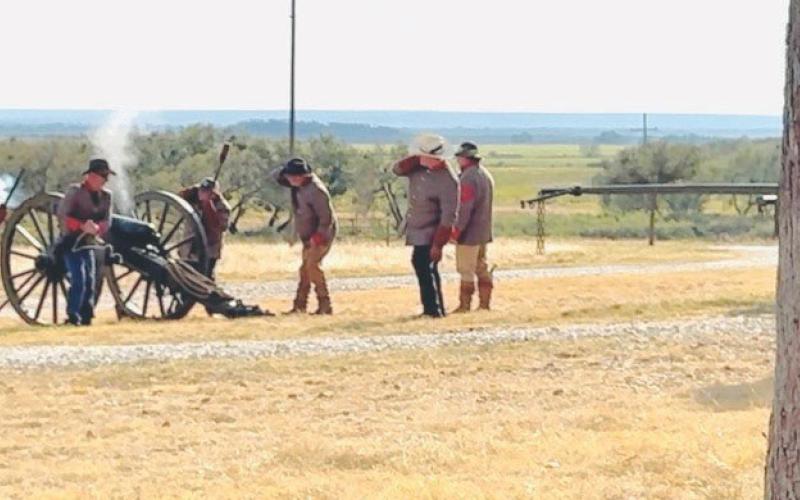 Saltworks Camp No. 2353 artillery battery demonstrates live fire with “The Judge” at the recent Sons of Confederate Veterans Camp Muster event. Cheryl Lauw | courtesy photo