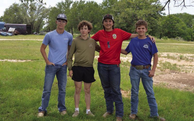 The Lampasas FFA Plant ID team members, left to right, Brayden Brewer, Kord Bumpus, Jonathan Harris and Mason Luna also competed at the state event. ERICK MITCHELL| DISPATCH RECORD