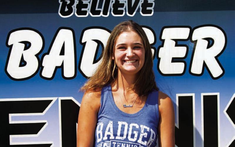 Name: Caroline White Class: Senior Sport: Tennis Favorite Teacher or Coach: Mr. Kuehne Favorite Place in Lampasas: The tennis courts One Person You Look Up To: My mom Main Goal This Season: Getting to state