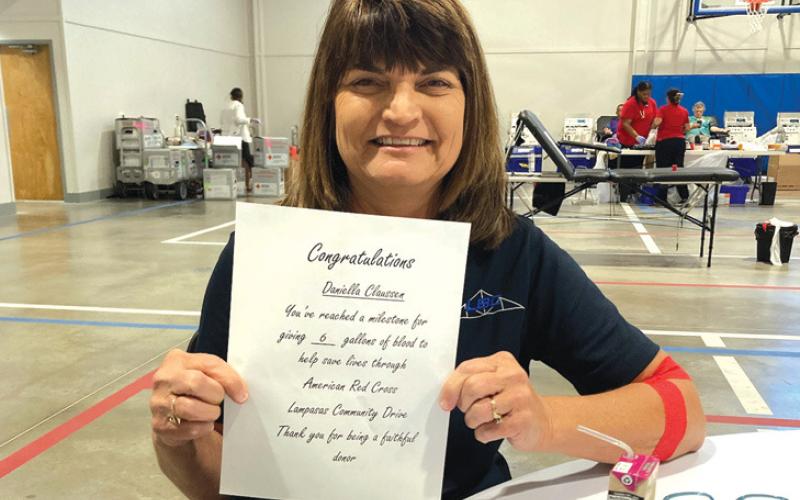 Daniella Claussen has cumulative donations of six gallons of blood. Courtesy photo