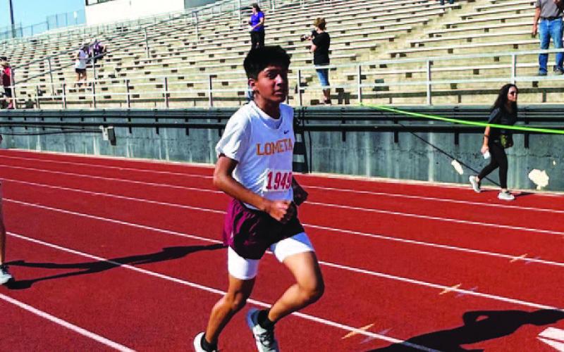 COURTESY PHOTO | AUSTIN MARTIN Taelor Singleton (Hornet runner above) and Eric Perez (in photo at right) ran at the cross country meet in Brownwood this week.