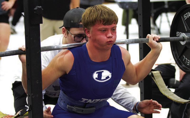 HUNTER KING | DISPATCH RECORD Carter Kuhn will be competing at the regional powerlifting meet in Gatesville on March 8.