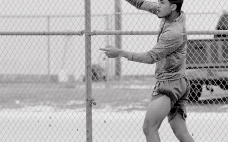 Enrique Caso Prado serves the ball to his teammate in practice on Wednesday. COURTESY PHOTO