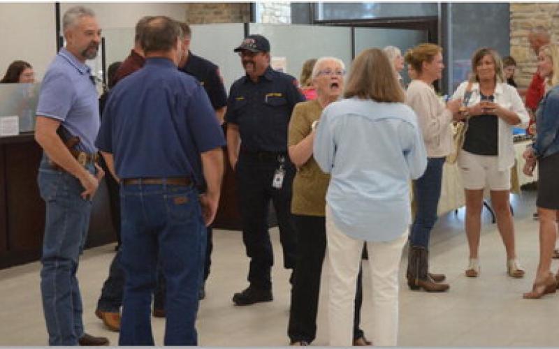 Community members gather to celebrate the 140th anniversary of First Texas Bank of Lampasas. ERICK MITCHELL | DISPATCH RECORD