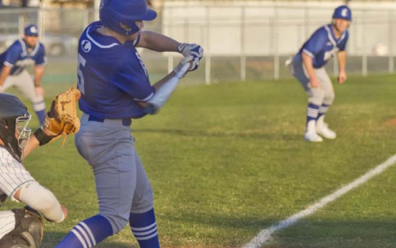 Dax Brookreson, shown hitting earlier this season, batted 2-3 in two different games in the Georgetown tournament. JEFF LOWE | DISPATCH RECORD