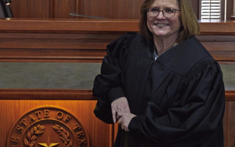 Newly elected 27th District Court Judge Debbie Garrett presides over court hearings in Lampasas County, usually on Fridays. ERICK MITCHELL | DISPATCH RECORD