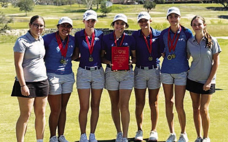 COURTESY PHOTO | JUSTIN SCHULZE The girls’ golf team is competing at the district tournament today.