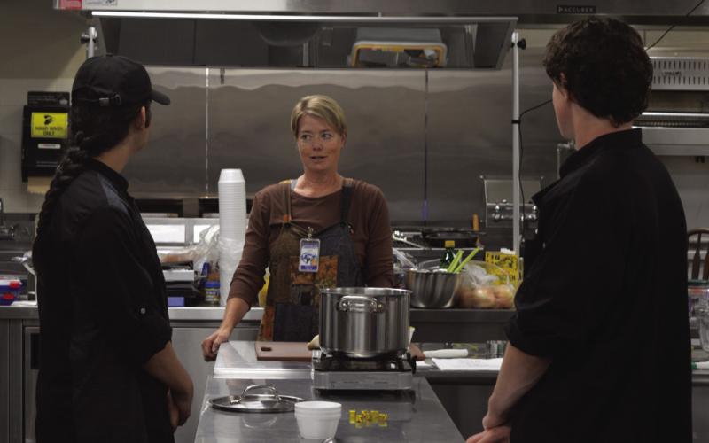 LHS culinary arts teacher Tracey Davis provides instruction to students before cooking begins. ERICK MITCHELL | DISPATCH RECORD