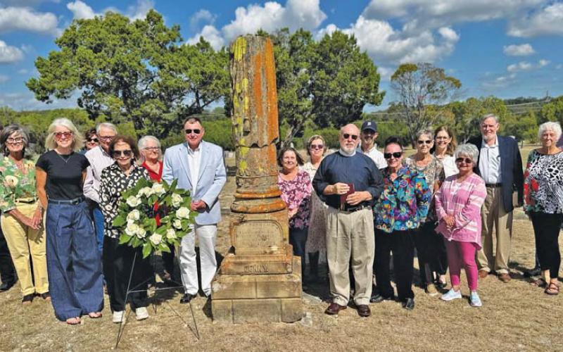 Parishioners of St. Mary’s Episcopal Church gathered at Oak Hill Cemetery recently to honor Dr. Thomas S. Denny, the founding lay reader of the church. In the mid-1870s, Denny was appointed by the first bishop of Texas to establish an Episcopal mission in Lampasas. Denny died in 1883, a year before the cornerstone and foundation were laid for St. Mary’s first and only church building. Warren Bluntzer | Courtesy Photo