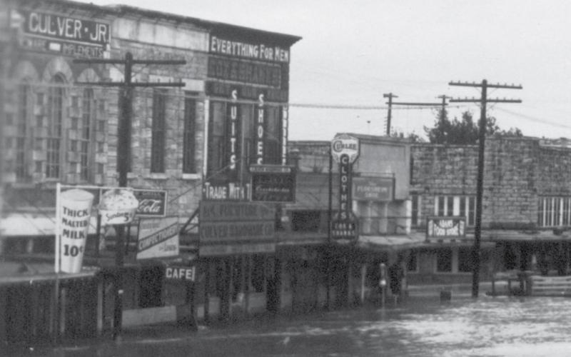 Buildings around downtown square served as courthouse sites prior to 1884