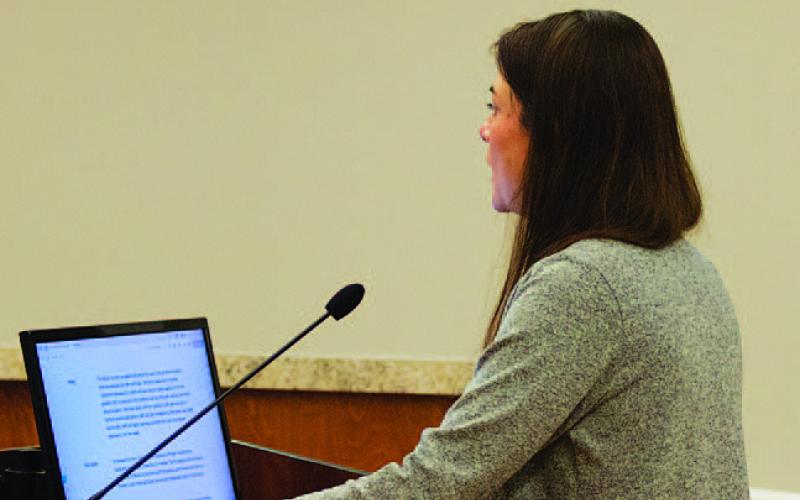 City Manager Erin Corbell asked the Lampasas City Council to consider increasing its contingency set aside for the Hostess House project, but no action was taken on the recommendation. The renovation work already has exhausted the original contingency funds dedicated for the project. HUNTER KING | DISPATCH RECORD