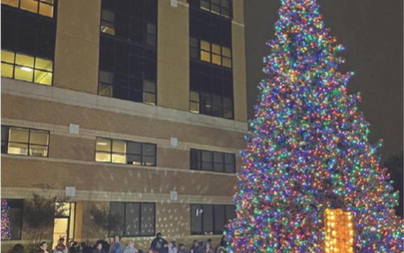 Tree lighting ceremony well attended