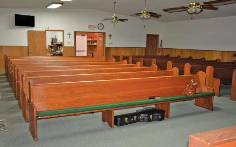 The current sanctuary at First Baptist Church of Kempner was built in 1963, still holding onto the original pews from decades ago. Erick Mitchell | DISPATCH RECORD