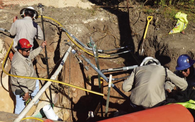 Contractors working on behalf of Atmos Energy have been replacing gas lines in sections of Lampasas for most of the year. FILE PHOTO