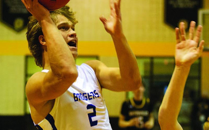 HUNTER KING | DISPATCH RECORD Haegan Oncken was a standout for the Badgers in 2024-2025. He finished his Lampasas basketball career with his best season to date. The senior scored 15 points in his team’s bi-district playoff game on Tuesday.