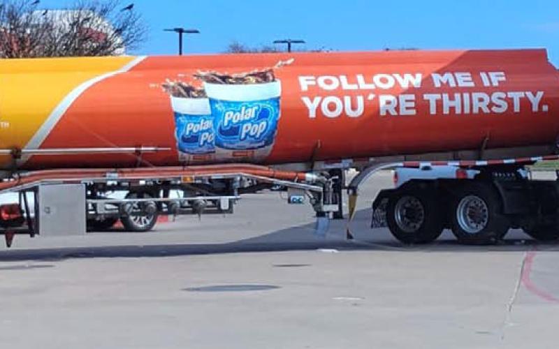 A truck replinishes the fuel supply at Circle K near the intersection of E.E. Ohnmeiss Drive and Key Avenue on Friday. COURTESY PHOTO