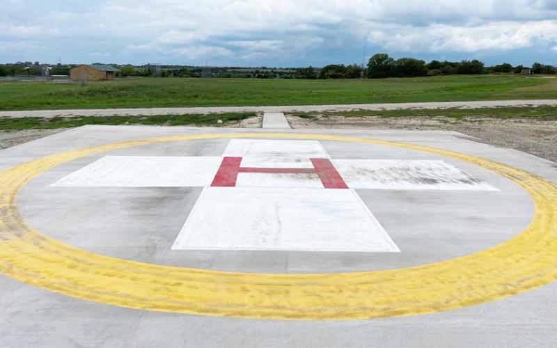 The helicopter pad at the Lometa Regional Park is ready for area emergency needs. MASON HINES | DISPATCH RECORD