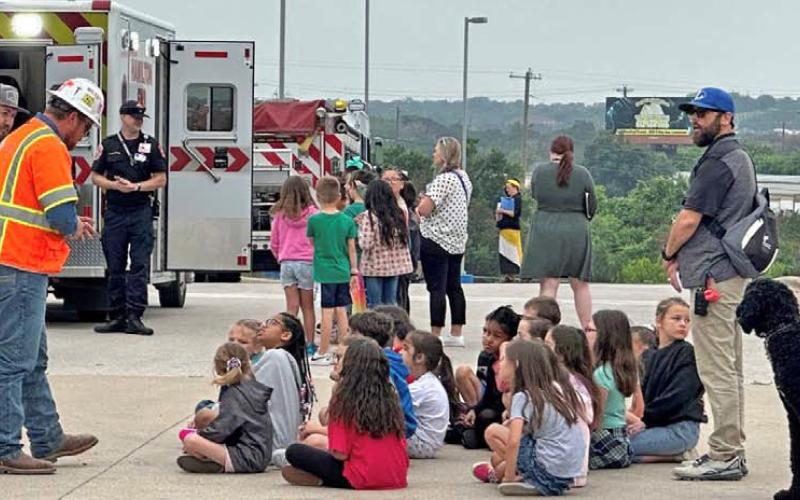 Law enforcement officials, first responders, city and highway workers were among those on hand at the recent Career Day for Taylor Creek Elementary students. Courtesy photo