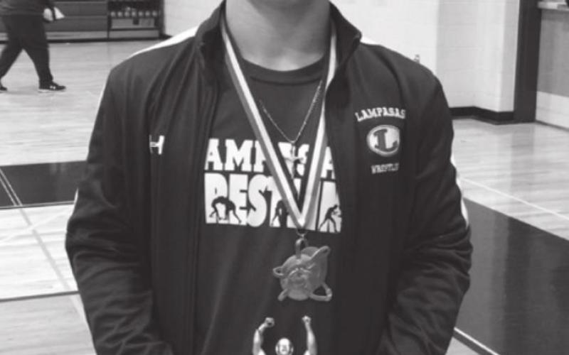Daemien Rivas was named Most Valuable Middle Weight lifter at the Temple Takedown Tournament. COURTESY PHOTO