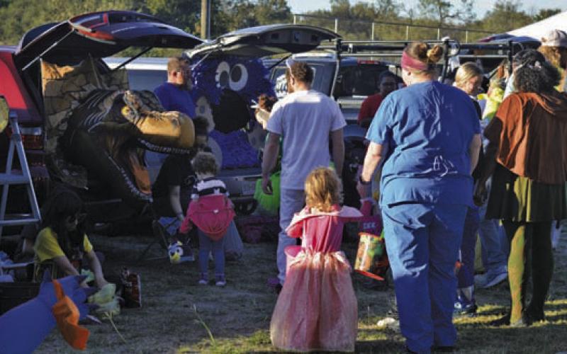 ERICK MITCHELL | DISPATCH RECORD From dinosaurs to the Cookie Monster, trunk themes varried at Kempner’s Trunk-or-Treat.