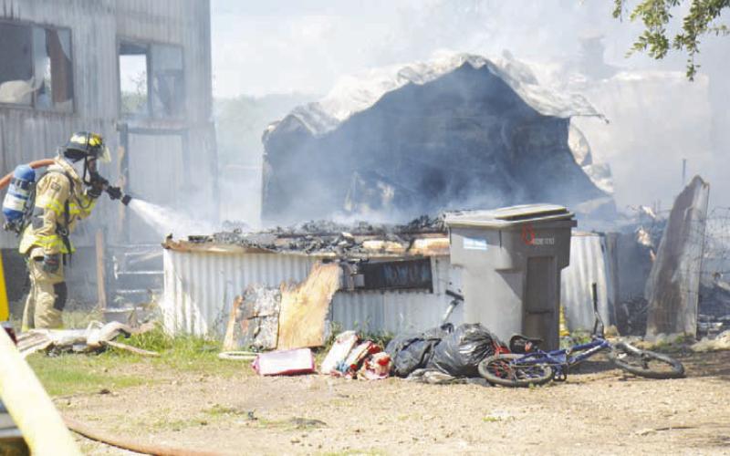 Mobile home destroyed by fire on Tuesday