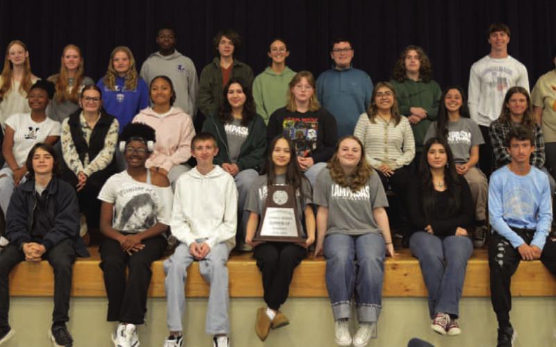 Lampasas High School finished as the district runner-up at the District 24-4A UIL Academic, Speech and Debate tournament at Burnet High School held March 25-26. Pictured are students who competed at the district meet. ERICK MITCHELL | DISPATCH RECORD