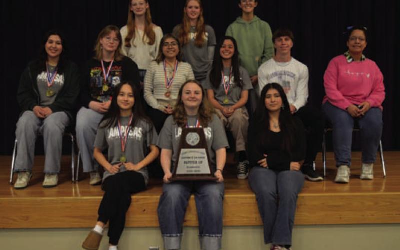 Twenty-one LHS students will advance to the UIL Academic Regional competition at Stephen F. Austin State University April 25-26. Pictured are students who medaled in their respective competitions at the district level and will compete at regionals. ERICK MITCHELL | DISPATCH RECORD