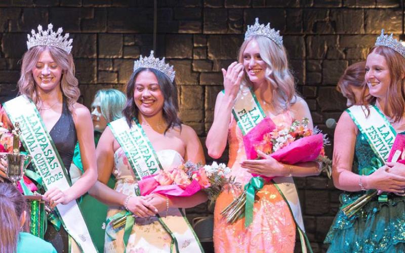 Last year’s pageant court included, left to right, Queen Sagen Plouff, first runner-up Mariah Cann, second runner-up Leah Phillips and third runner-up Jenni Posten. ADAM BARRIOS | DISPATCH RECORD