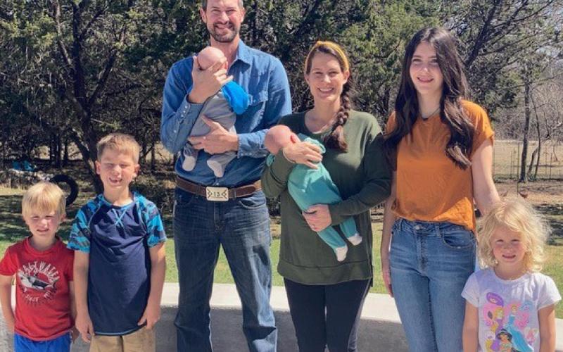 Pictured is the Glass family, which now includes Jack, 3; Ezra, 5; Nathan and Eleya, holding infants Judah and Jacob; Lily, 13; and Abigael, 4. COURTESY PHOTO