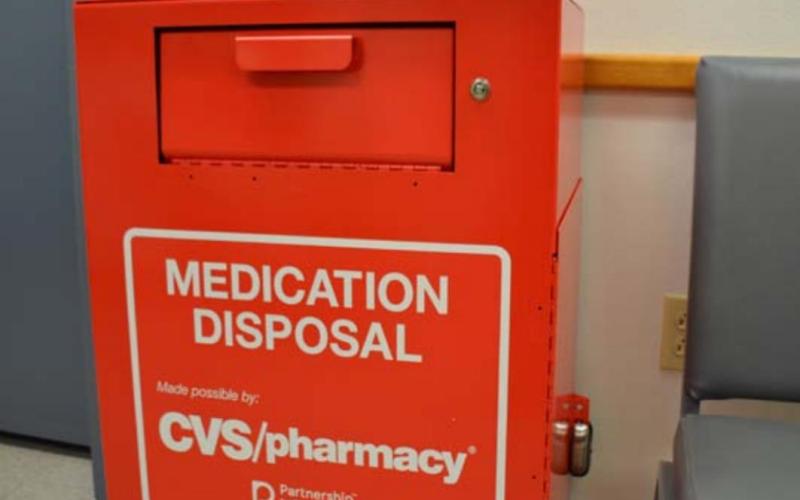 Those who have unwanted prescription drugs but could not participate in the April 24 National Prescription Take Back Day can drop off the medicines at the Lampasas Police Department’s CVS Medication Disposal receptacle inside the lobby of the police station, located at 301 E. Fourth St. MONIQUE BRAND | DISPATCH RECORD