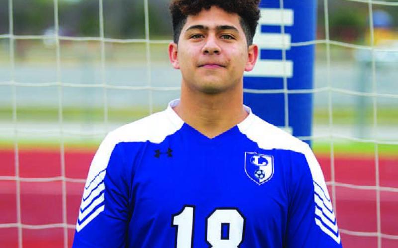 Name: Elias Ayala Class: Sophomore Sport: Soccer, Football, Wrestling and Powerlifting Favorite Movie: Spider-Man Favorite Midnight Snack: Watermelon Favorite Social Media: TikTok Main Goal This Season: To be good