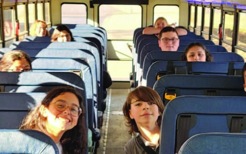 The UIL Academics competitors, minus the speech and debate students whose events last longer, head home after a successful day of competition at Midway High School. COURTESY PHOTO