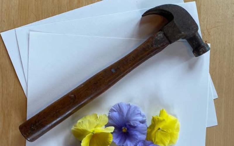 Create works of art with flowers