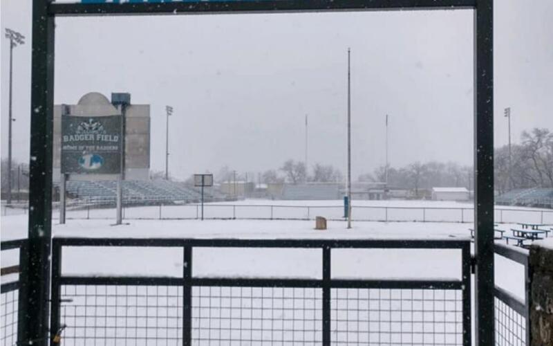 A blanket of snow covers Badger Field. TRACY ROGERS PUDA | COURTESY PHOTO